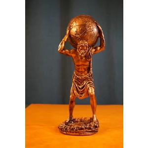 Atlas Biblo Güçlü ve Etkileyici Tasarım: 30  cm  Atlas Özel Tasarım Heykel Ev Dekor Hediyelik Aksesuar