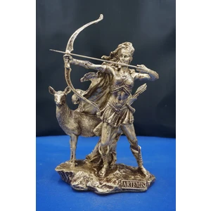 Altik Yunan Tanrıcası Avcı Artemis Heykeli Biblo – Ev Dekor & Hediyelik Aksesuar 29  cm