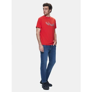 Erkek Sıfır Yaka Kısa Kollu Regular Kırmızı T-shırt