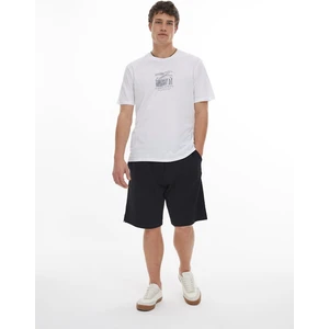 SEZONO Erkek Sıfır Yaka Kısa Kol Regular Siyah T-Shirt 1225841796089