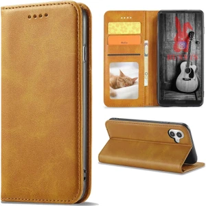 iPhone 14 Kılıf Deri Kartlık Deri Cüzdan El Yapımı Kılıf Kapaklı