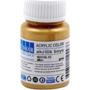 Metalik Akrilik Boya 40ML Altın - 3 Adet