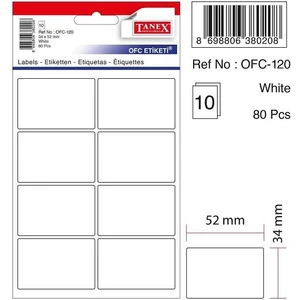 Etiket OFC-120 10LU - 2 Paket