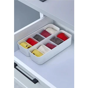( 2 Adet ) 5 Bölmeli Düzenleyici, Dolap-Çekmece Içi Organizer Saat,takı,iç Çamaşırı Düzenleyici