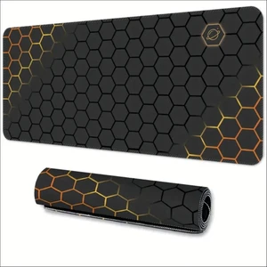Sge Teknoloji 70X30 cm Espor Petek Temalı Kaydırmaz Taban Speed Yüzey Oyuncu Mouse Pad Gaming