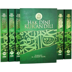 Elmalılı Muhammed Hamdi Yazır Hak Dini Kuran Dili Karton Kapak 10 Cilt Kuranı Kerim Tefsiri
