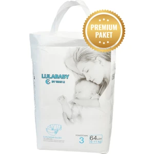 Lula Baby Premium Fırsat Paketi 3 Numara Bebek Bezi 64 Adet