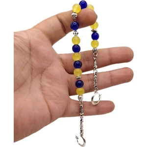 Han Ticarethane Sarı Lacivert Takım Taraftar Özel Cam Zaza Tesbih