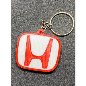 HAYALHANE3D Honda Kırmızı Beyaz Anahtarlık