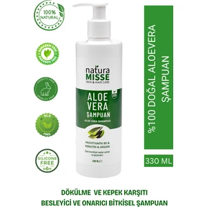 Aloe Vera Özlü Keratinli Doğal Şampuan 330 Ml (B5 İlaveli) Dökülmeye Karşı Güçlü Saçlar- Besleyici