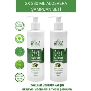 2 Adet Aloe vera Özlü & Keratinli Şampuan 660 Ml (B5 İlaveli) Güçlü Saçlar