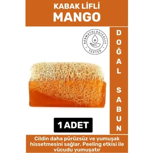 Özel Üretim Masaj Etkili Nemlendirici Kuruluk Giderici Doğal Kabak Lifli Mango Sabunu 1 Adet