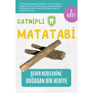 Catnipli Matatabi Stick- Kedi Oyun Çubuğu (3 Adet)