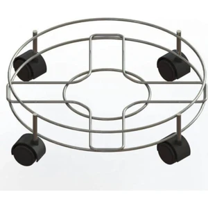 Paslanmaz Çelik Metal Tüpçek Tekerlekli Damacana Tüp ve Saksı Altlığı Tekerlekli Taşıma Aparatı