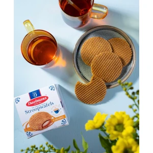 Stroopwafels Karamel Dolgulu Profesyonel Hollanda Bisküvisi Gofreti