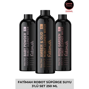 Bebek Pudrası, Amber&oud, Gül Bahçesi Kokulu Robot Süpürge Deterjanı 3'lü Set 250 ml