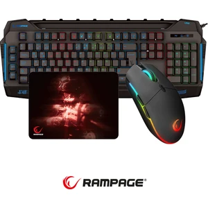 KB-R63 Stage Makrolu Klavye SMX-R63 Rgb Mouse + Mousepad 3lü Oyuncu Seti