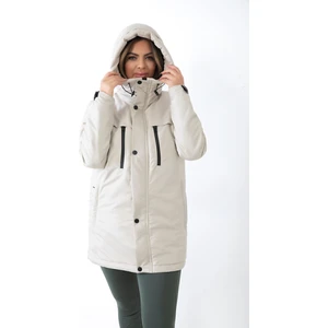 Kadın Taş Içi Polarlı Su ve Rüzgar Geçirmez Kapüşonlu Kışlık Mont & Kaban & Parka