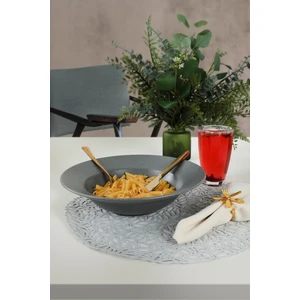 Delta Taş Mat Gri Makarna Tabağı 26 cm - 644