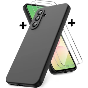 M.TK Moveteck Samsung Galaxy A56 Kılıf Kamera Korumalı Renkli Yumuşak Mat Silikon + 9h Ekran Koruyucu Cam Set 2in1