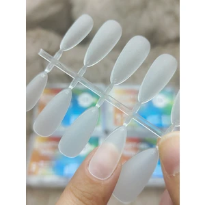 Easy Beauty 100 Adet Badem Takma Tırnak Orta Uzunlukta Yeni Nesil Mat Dizayn Yapıştırıcı Hediyeli