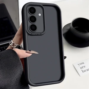 M.tk moveteck Samsung Galaxy A36 Kılıf Yumuşak Renkli Lansman Silikon Kamera Korumalı Kenarları Çıkıntılı 3D Coffe