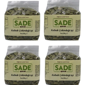 Sade Organik Sade Kabak Çekirdeği İçi 250 gr 4 Lü Paket