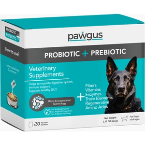 Köpekler İçin Probiyotik + Prebiyotik Gıda Takviyesi Takviye 30 x 2 gr