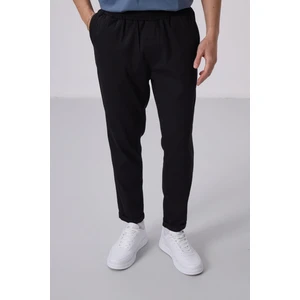 Siyah Standart Fit Dokuma Hafif Esnek Chino Erkek Pantolon - 82175