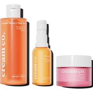 Cream Co. Aydınlatıcı Canlandırıcı Pürüzsüzleştirici Yenileyici Nemlendirici Leke Karşıtı Bakım Seti