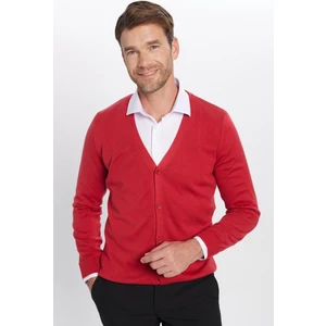 Slim Fit Düz Pamuk Erkek Hırka