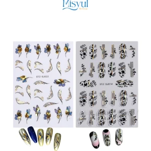 Tırnak Sticker Protez Tırnak Kalıcı Oje Süsleme, Nail Art Sticker