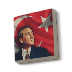 Mustafa Kemal Atatürk Baskılı Taş Magnet 5x5