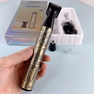 2 In 1 Şarjlı Kulak Burun Kılı Alma ve Temizleme Ense Favori Düzeltme Metal Tıraş Makinesi