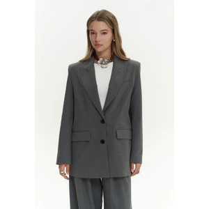 Jessical Çizgili Füme Blazer