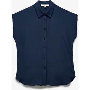 Viskon Klasik Yaka Kolsuz Gömlek