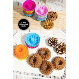 CKM Silikon 6lı Muffin Göbekli Kek Kalıbı Silikon