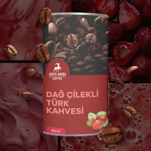 Addis Ababa Coffee Coffee Dağ Çilekli Türk Kahvesi , Aromalı Türk Kahvesi  250 gr
