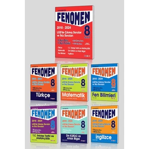 Fenomen Yayınları 8. Sınıf Lgs 2018-2024 Yılları Arası Çıkmış Sorular ve Ikiz Soruları Seti 6 Kitap