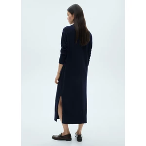 Yuvarlak Yakalı Triko Elbise