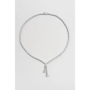 Kraliyet 18 Ayar Beyaz Altın Kaplama Gümüş Gerdanlık