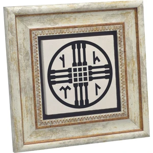 Tengricilik Sembolü Baskılı Taş Tablo 20X20