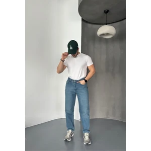 Livio Ferri Erkek Basic Boyfriend Kalıp Yıkamalı Kot Pantolon Jean