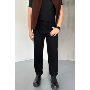 Livio Ferri Erkek Basic Boyfriend Kalıp Yıkamalı Kot Pantolon Jean