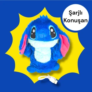 Konuşan Stitch Peluş Oyuncak Stich Peluş Oyuncak Konuşma Tekrarlayan Şarjlı Kaktüs Stich Model