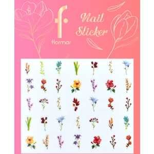 Blossom Kendinden Yapışkanlı & Çiçek Desenli Tırnak Stickerı