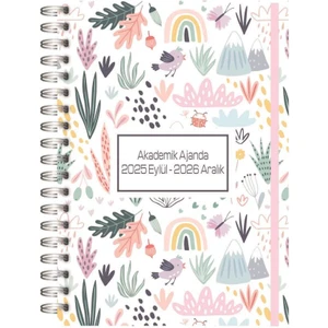 2025 Eylül - 2026 Aralık Spiralli Akademik Ajanda A5 15X21 cm Tasarım-9