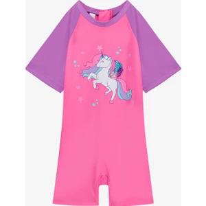 Mor Kız Çocuk Sweet Unicorn Uv Korumalı Mayo
