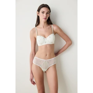 Broderie Lotus Ekru Sütyen