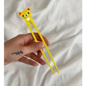 Renkli Chopstick ve Chopstick Öğrenme Aparatı Sarı